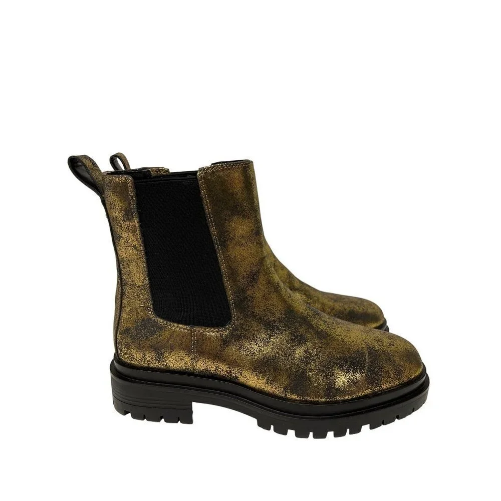 NEW! Lauren Ralph Lauren Distressed Lug Chelsea Boot Corinne Women's Size  8.5